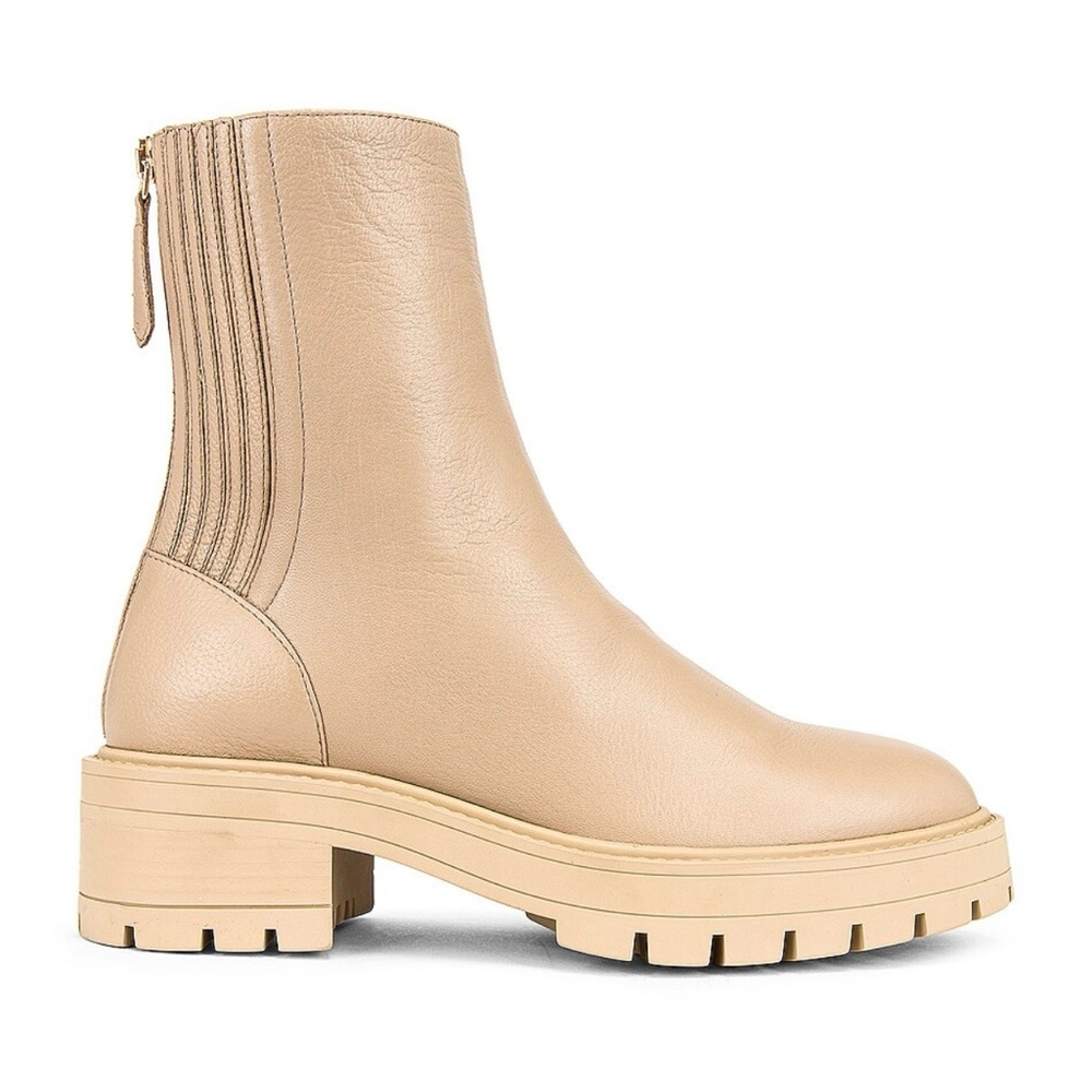 Aquazzura
Saint Honore Leather Combat Booties